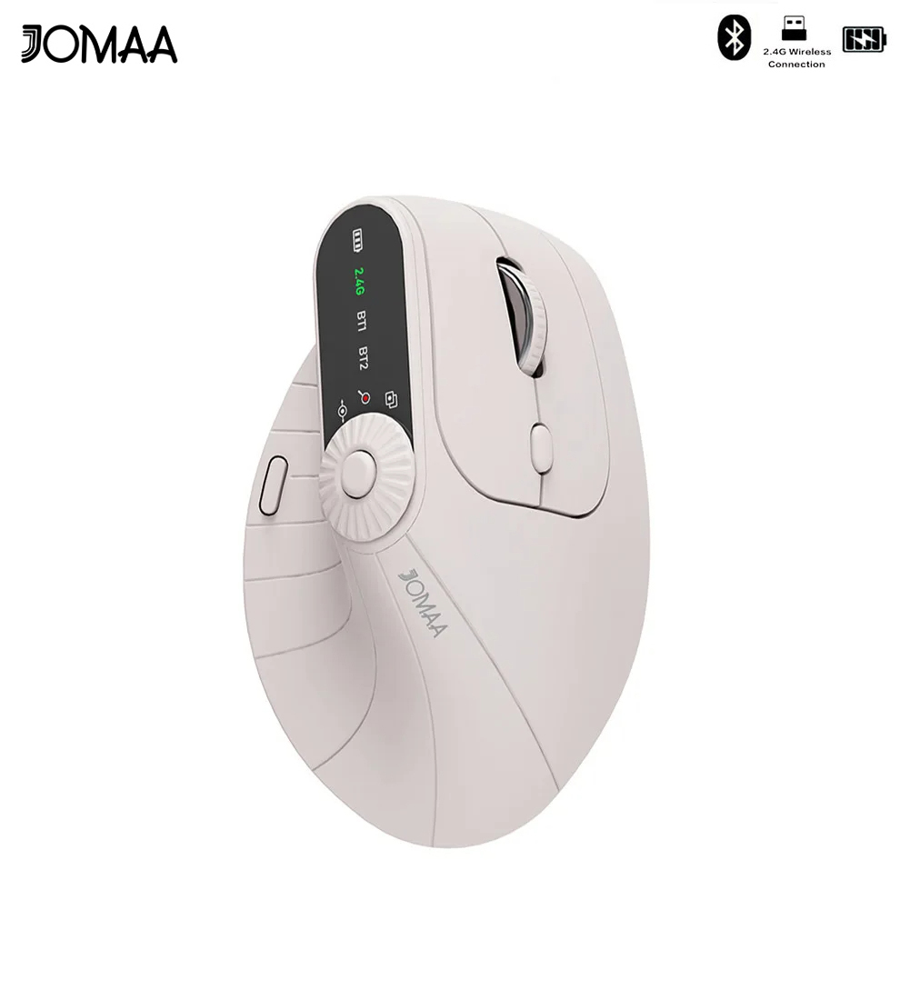 Rechargeable Ergonomic Vertical Mouse with Bluetooth Dual Mode 