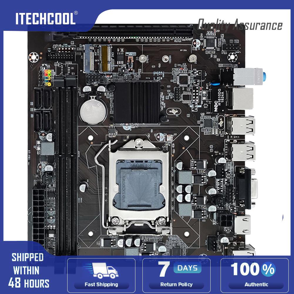 H61 bo mạch chủ máy tính hỗ trợ m.2 nvme lga1155 m-atx mainboard sata2.0 ddr3 ram 16gb usb 2.0 cho i3 2130/ i5 3470cpu