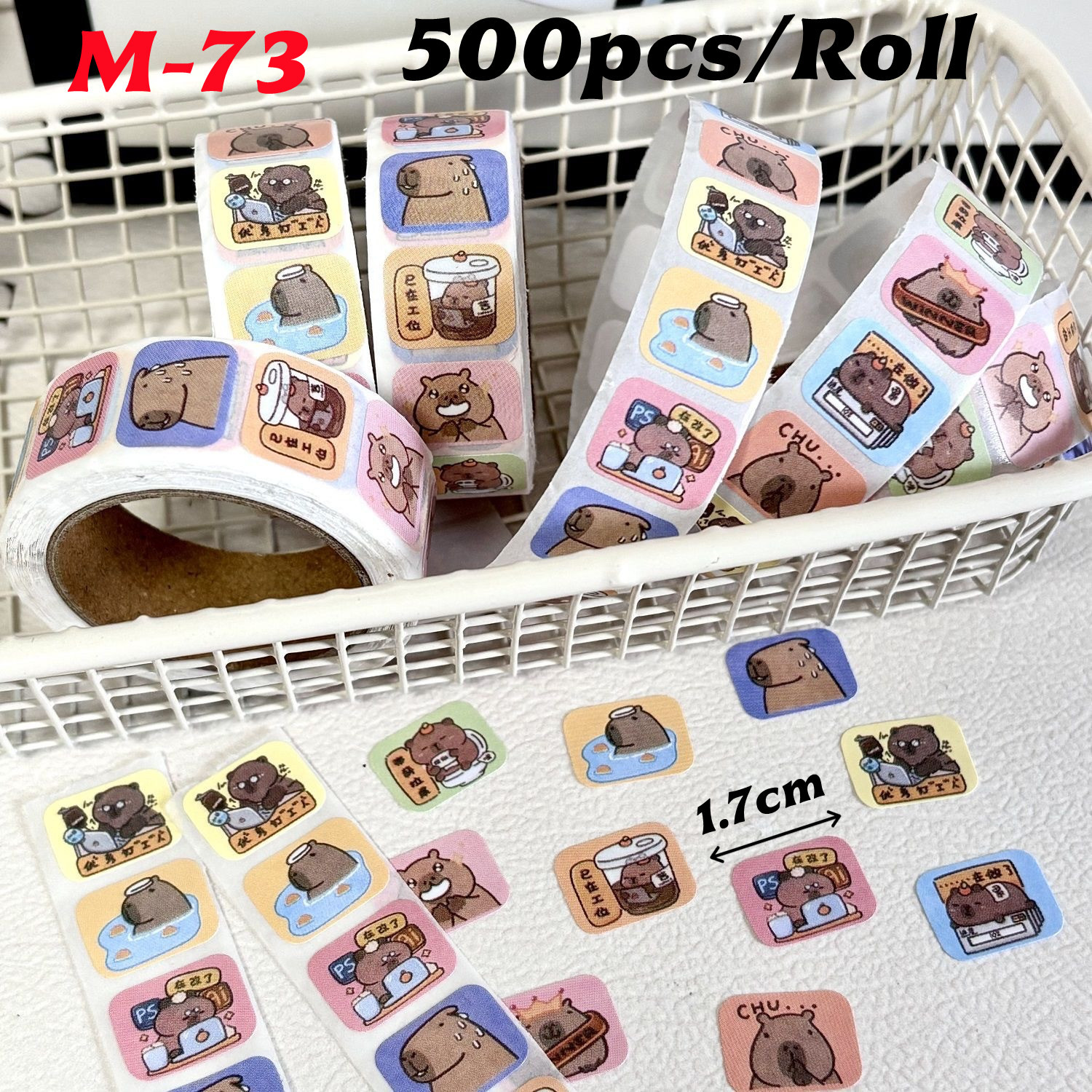 500pcs/Roll Cartoon Kids Children Reward Handmade Party Gift Sticker Stiker Hadiah Kartoon Comel KanakTerima Kasih 奖励贴纸