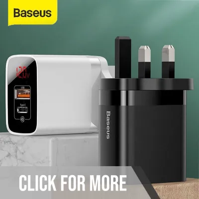 [FAST DELIVERY] [CHEAPEST] BASEUS Mirror Lake Dual USB(A A) PD Type C (C A) 18W QC3.0 Digital Display Quick Charge Wall Charger Adapter
