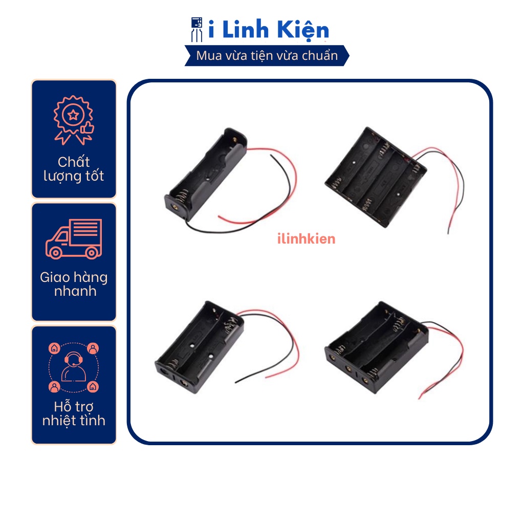 Đế pin 18650 hàn dây chất lượng tốt