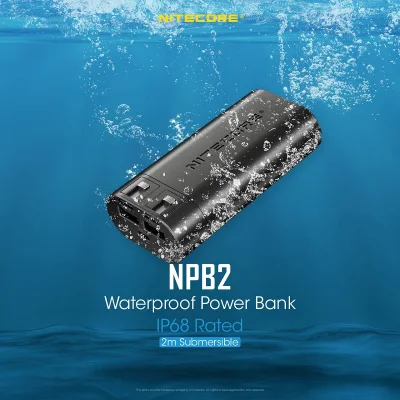 Nitecore NPB2 Waterproof Power Bank (10,000mAh / QC 3.0 USB / 18W)