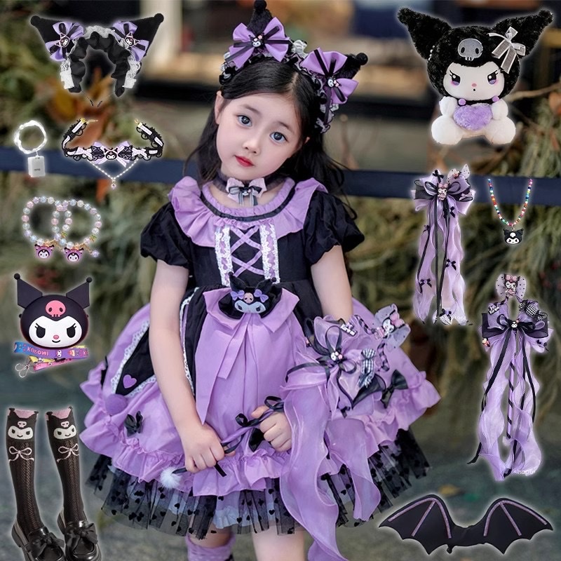 [HỎA TỐC] Váy công chúa Kuromi cho bé gái Halloween Váy Kuromi sinh nhật cho bé gái