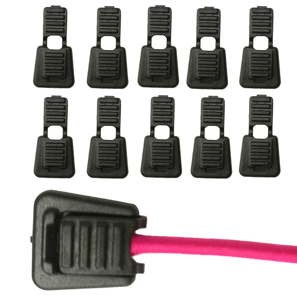 Zip dây kéo vòng dây kết thúc khóa zip clip móc dây cho hai đầu phù hợp với 3-4mm Đường kính đàn hồi sốc dây nhảy Bungee