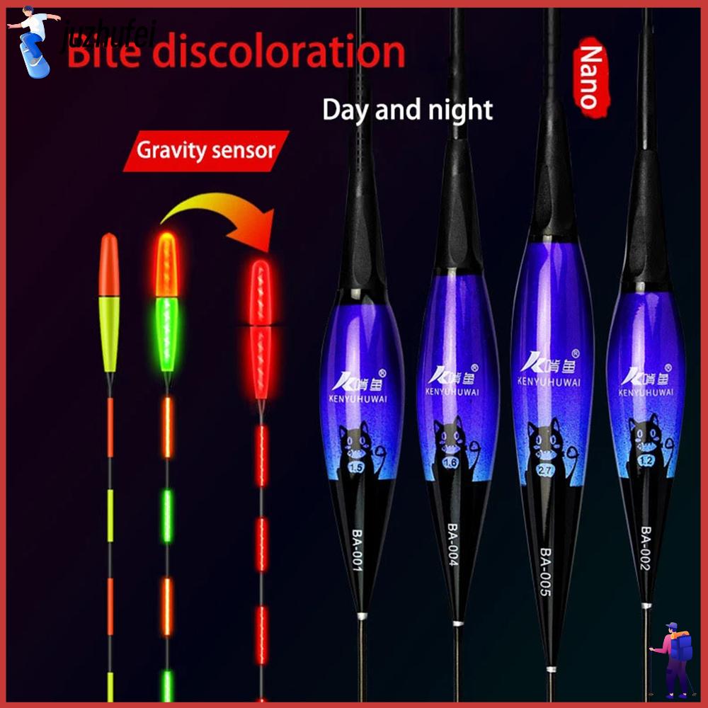 JUZHUFEI 1pc Phao Câu Cá Chỉ Báo Ống Trượt Điện Tử Đuôi Dài Phao Câu Cá Que Đèn Báo Động Cắn
