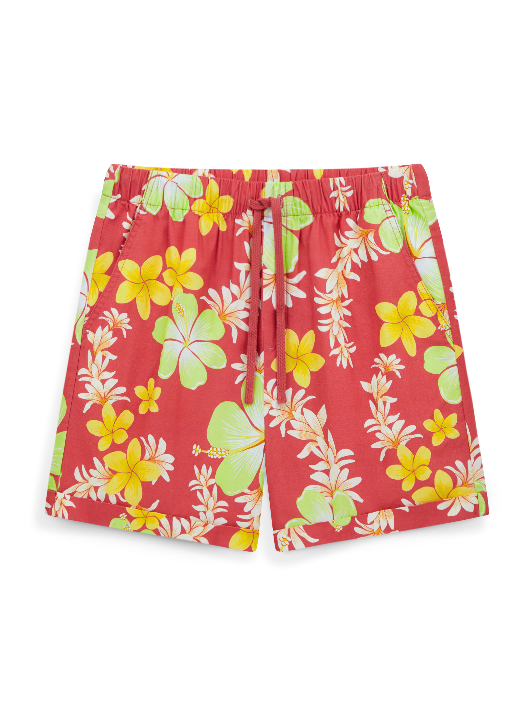 AIIZ (เอ ทู แซด) - AIIZ กางเกงขาสั้นผู้หญิงเอวยางยืดพิมพ์ลายฮาวาย AIIZ Women's Classic Hawaii Printed Easy Shorts ราคา 395 บาท*ส่งฟรี