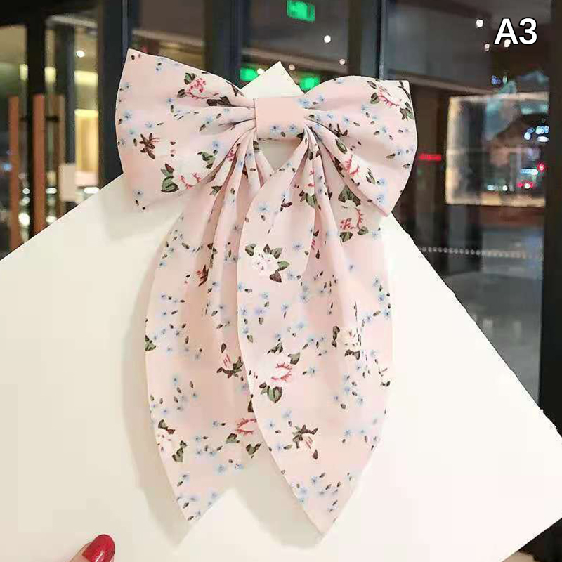 JULYHOT Nơ Kẹp tóc nơ thời trang phong cách Hàn Quốc nơ lớn ruy băng buộc tóc nhỏ hoa tươi kẹp tóc n