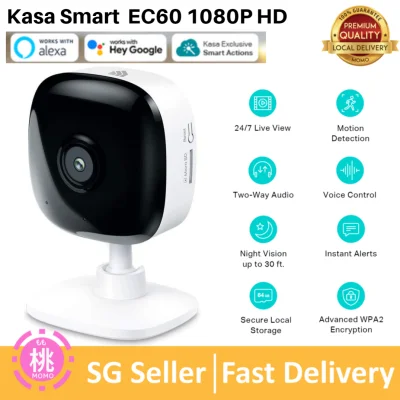 Kasa Indoor Smart Home Camera by TP-Link, 2k or 1080P HD Security Camera wireless 2.4GHz with Night Vision, Motion Detection for Baby Monitor, Cloud & SD Card Storage, Works with Alexa & Google Home (EC60)