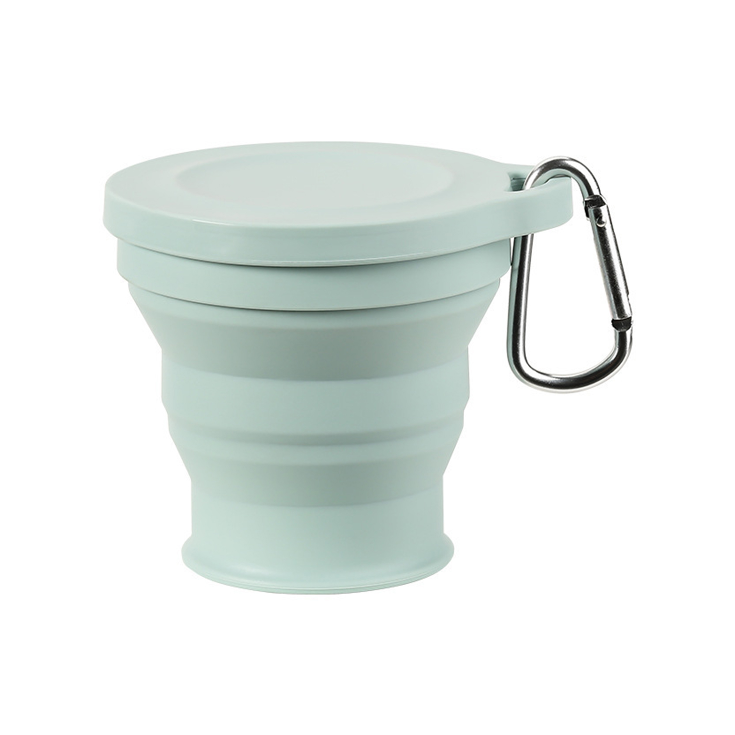 1 PC Folding Cup Mini Retractable Cup Silicone Portable Teacup Outdoor Travel Lightweight Coffee Telescopic Drinking Mug with Lid - 6
