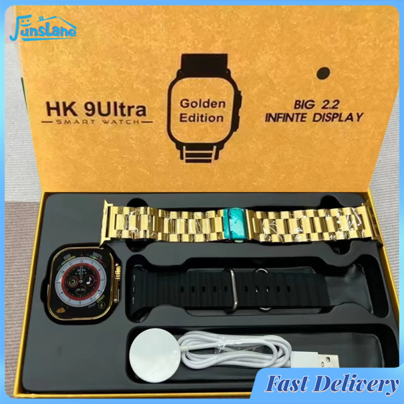 FunsLane HK9 Ultra Smart Watch Make/Answer Calling IP67 Waterproof Heart Rate Blood Glucose Blood Oxygen Sleeping Monitor Fitness Tracker Smartwatch With 2.2 Inches Screen For Phones Tablet Laptop ราคา 352 บาท*ส่งฟรี