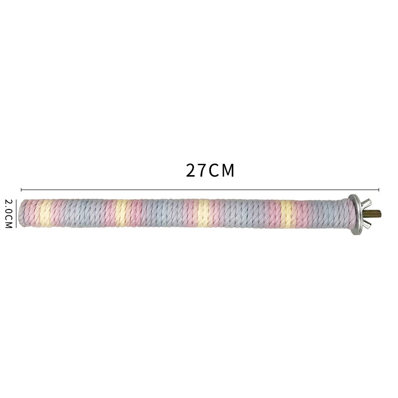 UNIKI Màu bông vẹt cực linh hoạt treo Clip Swing đầy màu sắc cá rô xoay thoải mái chim bông Dây đu vật nuôi cung cấp - 8
