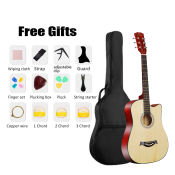 38" Acoustic Guitar Bundle with Strap, Pick, Strings, Accessories