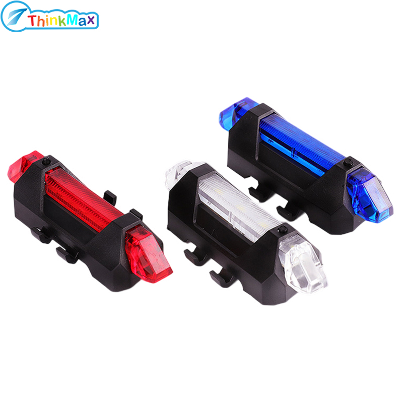 Bicycle Led Back Taillight Usb Rechargeable Super Bright Mtb Bike Warning Light For Night Riding Cycling Safety ราคา 38 บาท*ส่งฟรี