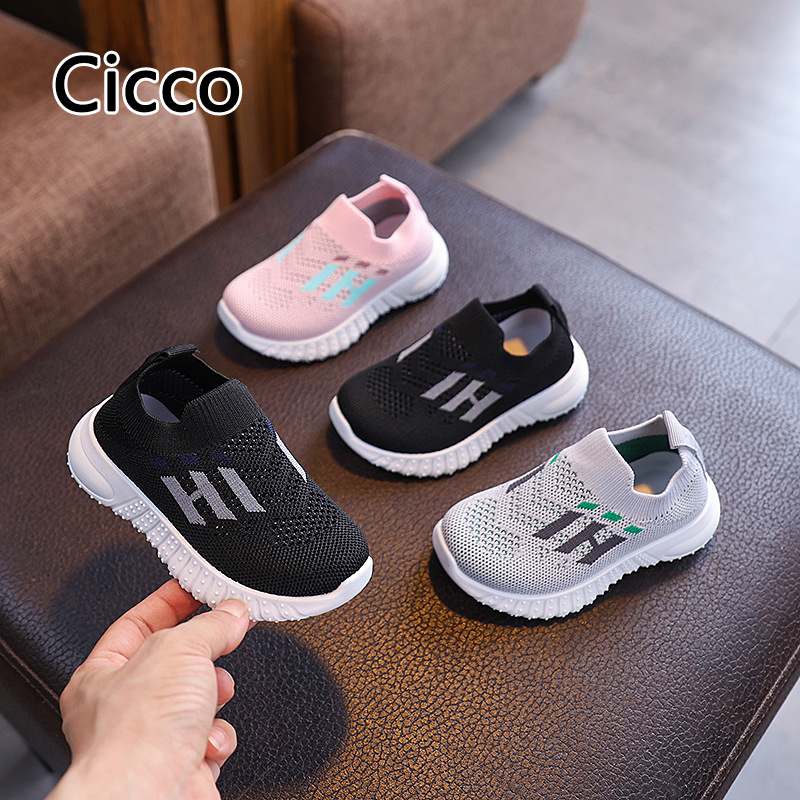Cicco thoáng khí đan Giày thể thao trẻ em cho bé trai và bé gái, trọng lượng NHẸ SLIP-ON casual giày cho mùa xuân và mùa thu