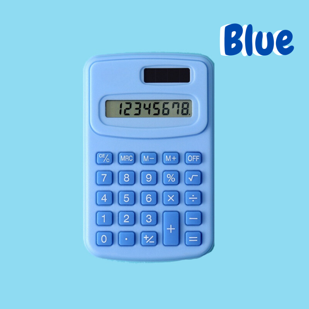 TENNO Mini Calculator 8 Digit Kalkulator Kecil Imut Lucu Warna Estetik Soft Pastel Macaroon Bisa Masuk Kotak Pensil Atau Saku