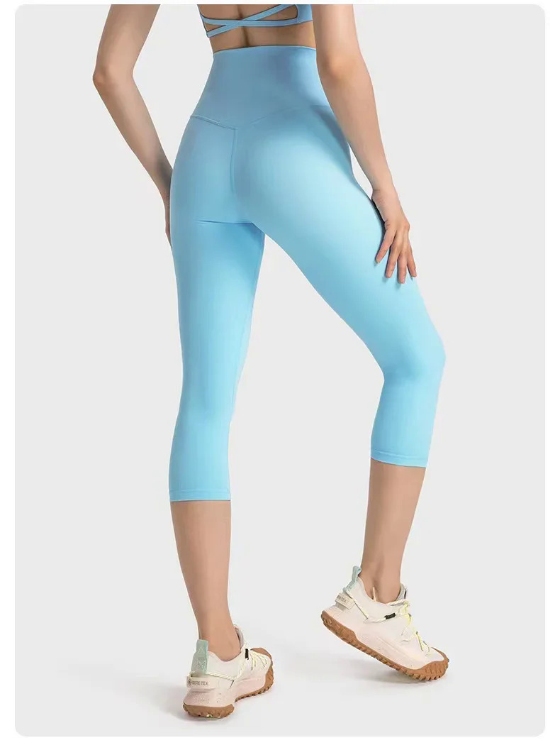 Lulu của phụ nữ sắp xếp quần short Yoga thể dục thể thao quần legging quần cạp cao Quần thể thao quần áo nữ Quần short đi xe đạp ngoài trời