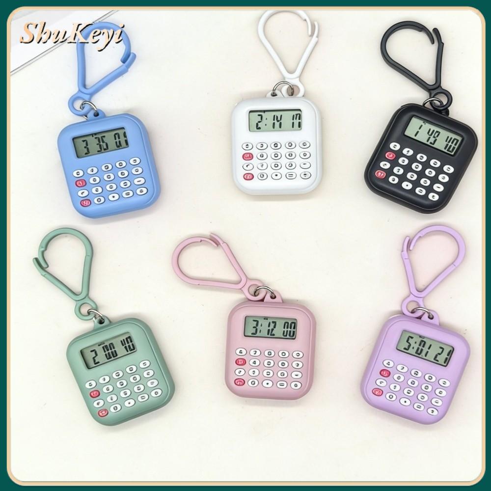 SHUKEYI Di động Máy tính mini Hiển thị 8 chữ số Đa chức năng Máy tính bỏ túi móc khóa Sáng tạo Nhẹ Máy tính học sinh Văn phòng phẩm cho sinh viên