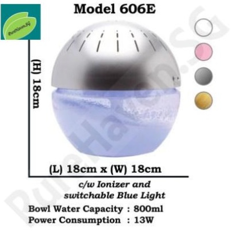 [BNIB] GOOD FOR HOME! Model 606E Water Air Purifier! With Ionizer & switchable Blue Led Lights! 800ml Singapore