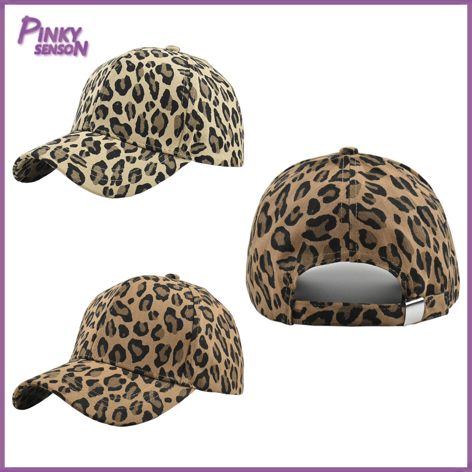 Unisex Baseball Cap Sun Protection Adjustable Circumference Anti-UV Leopard Print Dome Hiking Traveling Shopping Cap ราคา 179 บาท*ส่งฟรี