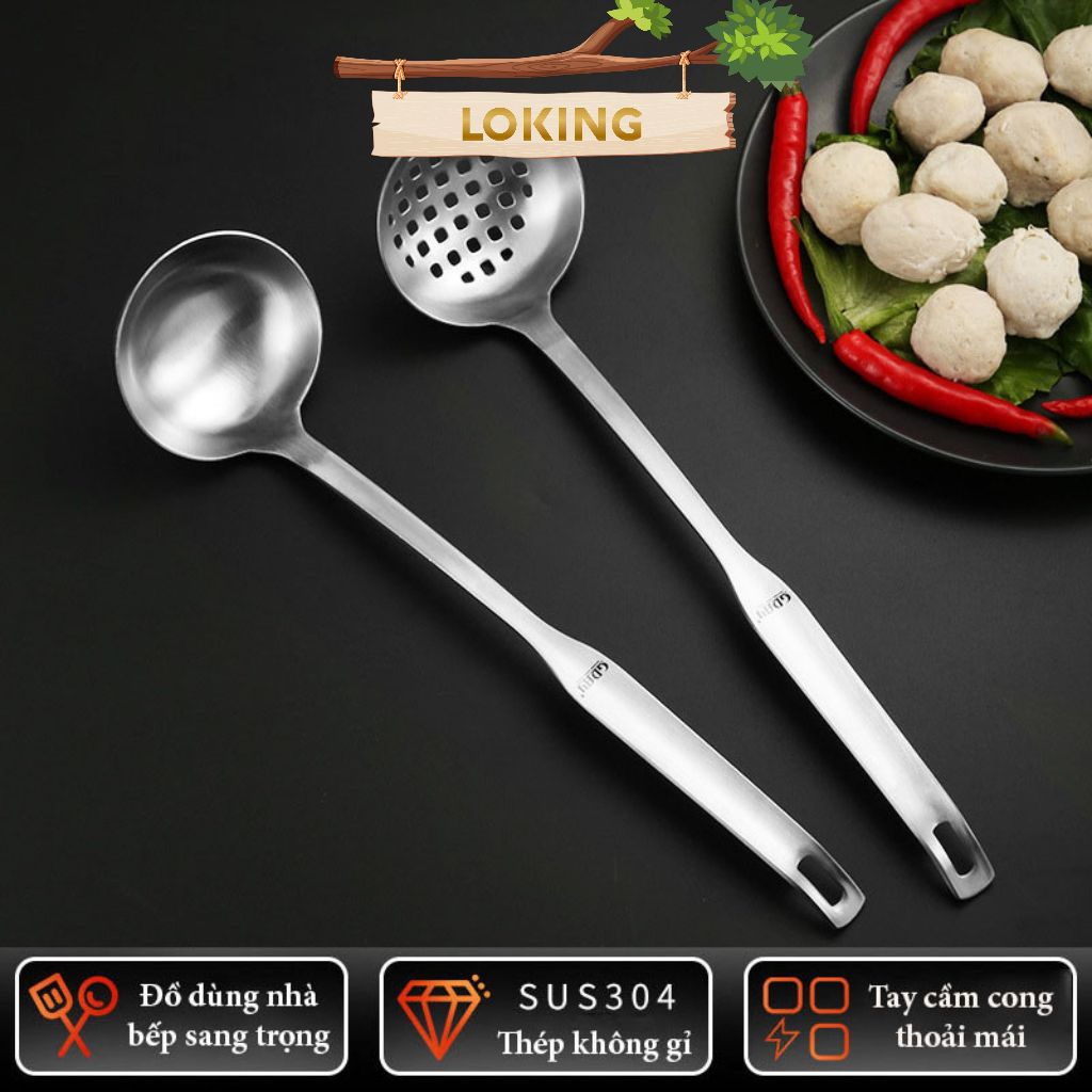 Muôi thủng, muỗng nhúng lẩu inox - LOKING