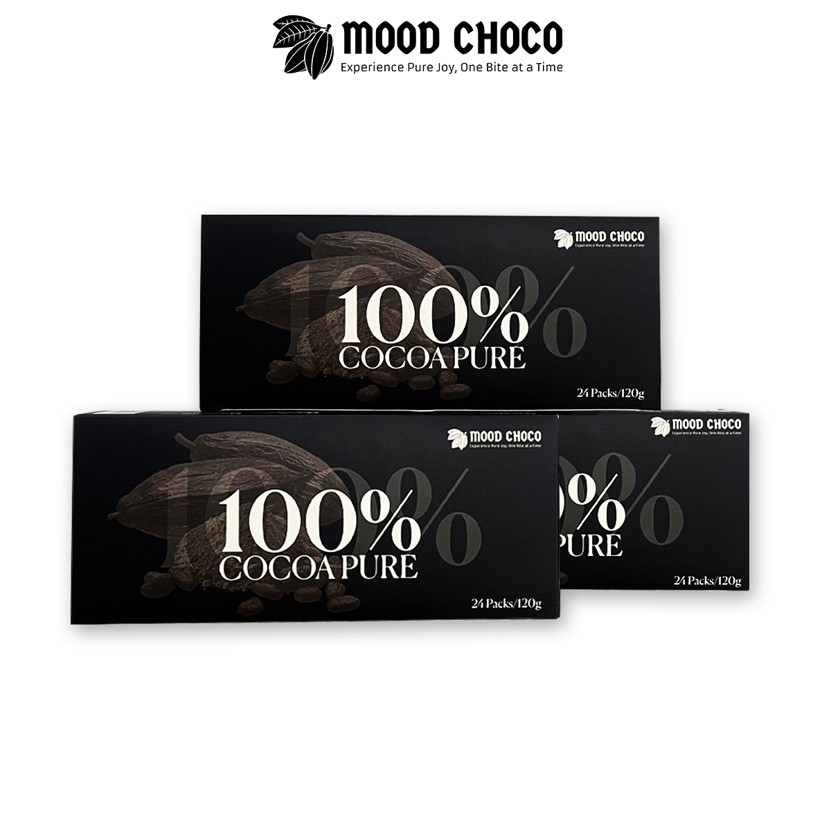 Socola đen đắng nguyên chất không đường 100% Chocolate ăn kiêng thanh gói lẻ MOOD CHOCO