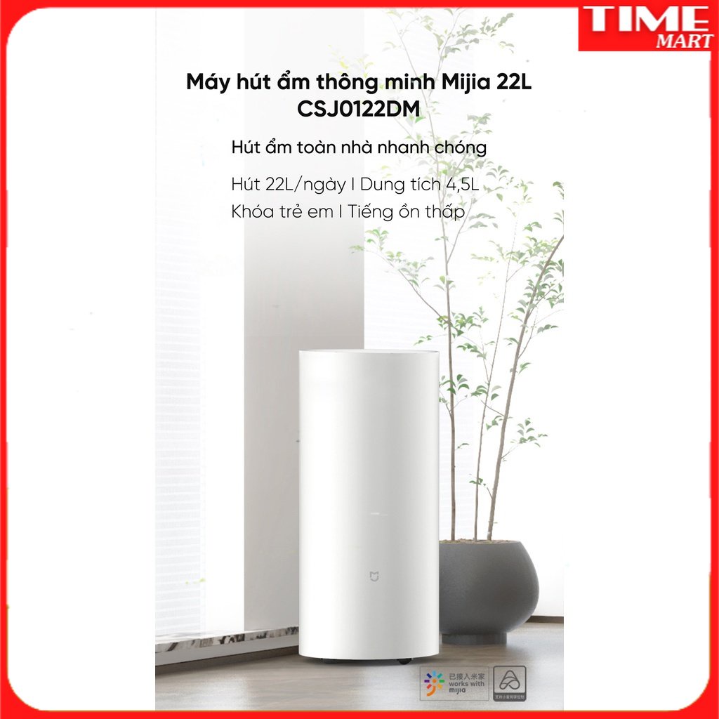 Máy hút ẩm và lọc không khí thông minh Xiaomi App Mijia 22L CSJ0122DM. Máy hút ẩm phù hợp với mọi khí hậu