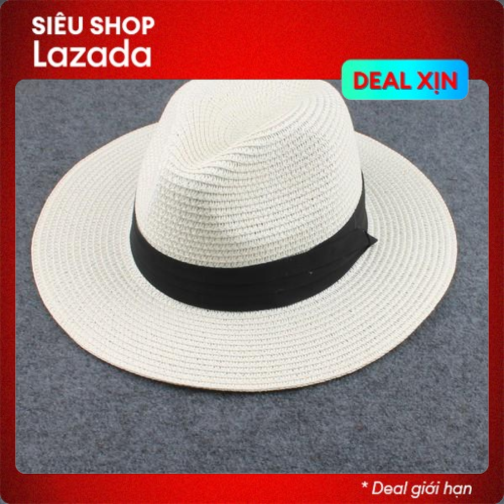Nón cói panama mũ cói rộng vành đi biển nam nữ