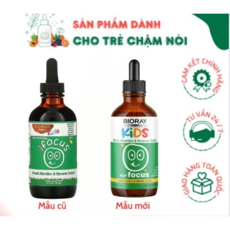 Bioray Kids NDF Focus (CAO CẤP ) Siro tăng cường sự chú ý khả năng tập trungnhận thức cho bé ( Lọ 5