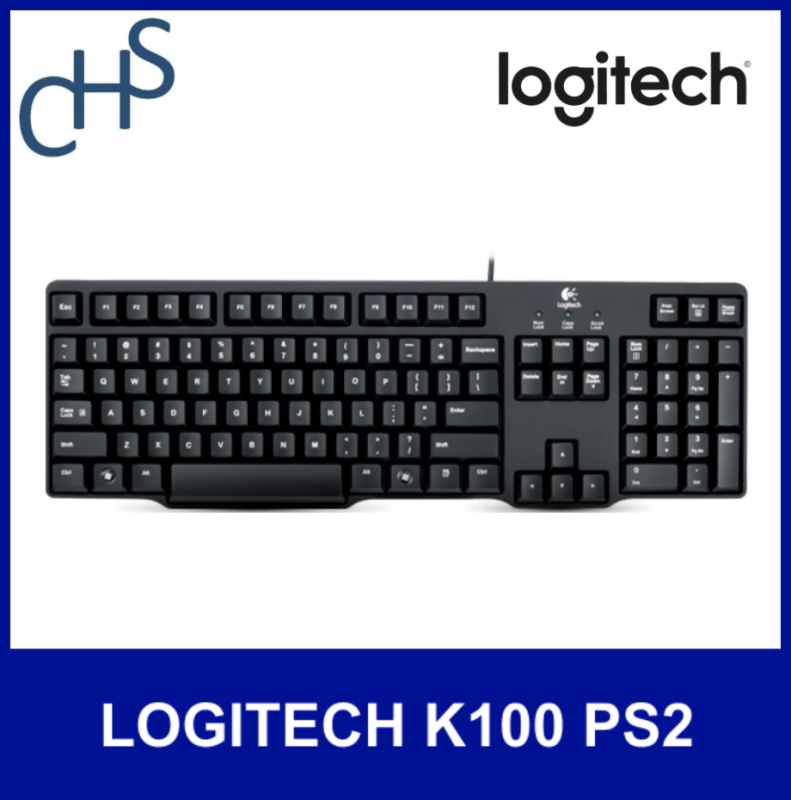 (Original) LOGITECH K100 PS2 ONLY (not USB) | Compatible for Windows® 98, Windows® 2000, Windows® ME, Windows® XP, Windows Vista® or Windows® 7| 3 years warranty | Singapore