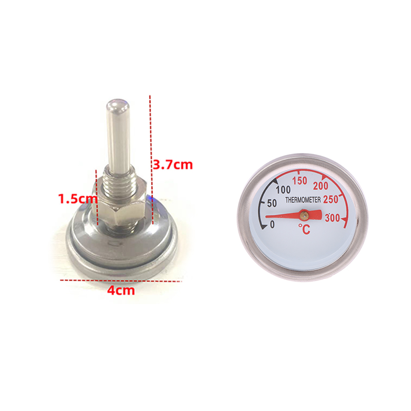 SNA Chuyên nghiệp nấu ăn phụ kiện 0-300 ℃ lưỡng kim BBQ Nhiệt kế cho nướng lò kín thăm dò nhiệt độ Detector