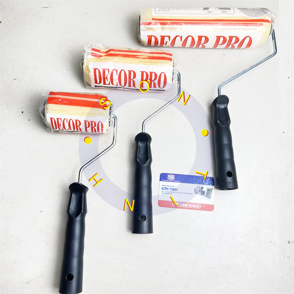Cọ lăn sơn decor- pro vàng trơn 100mm 150mm 230mm - thanh bình