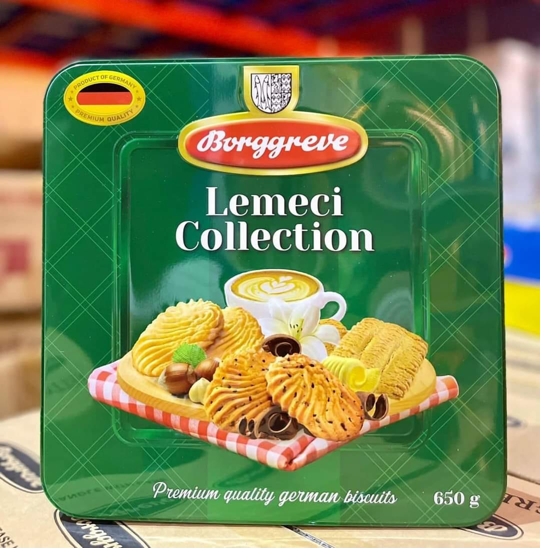 Bánh quy bơ Borggreve Đức 650g  xanh lá Ly Mai 91