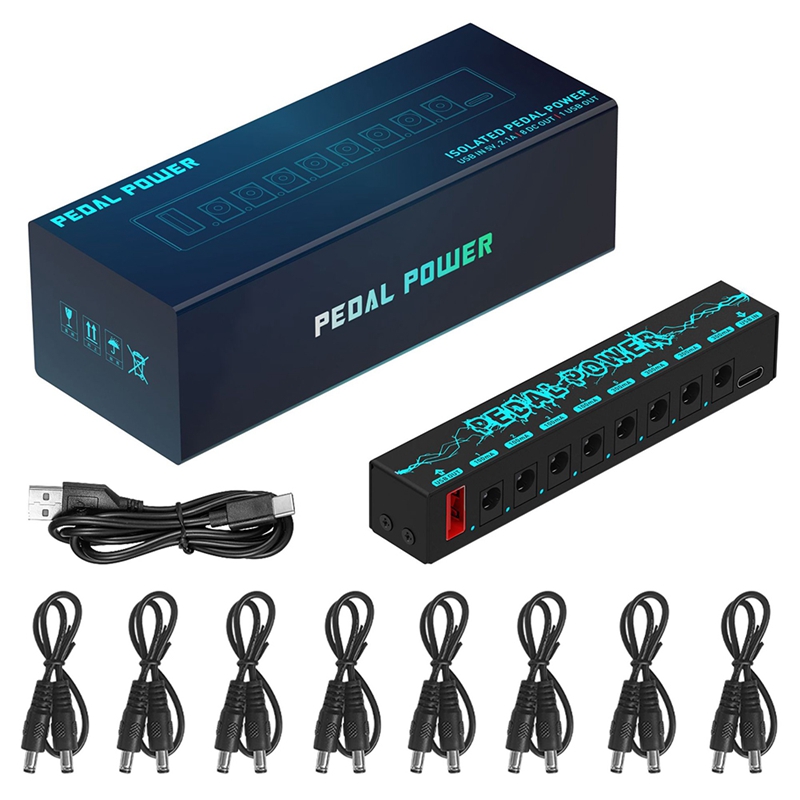 PEDAL POWER Guitar Pedal Power Guitar Effector Power Supply 8 Isolated DC Output Guitar Effect Pedal