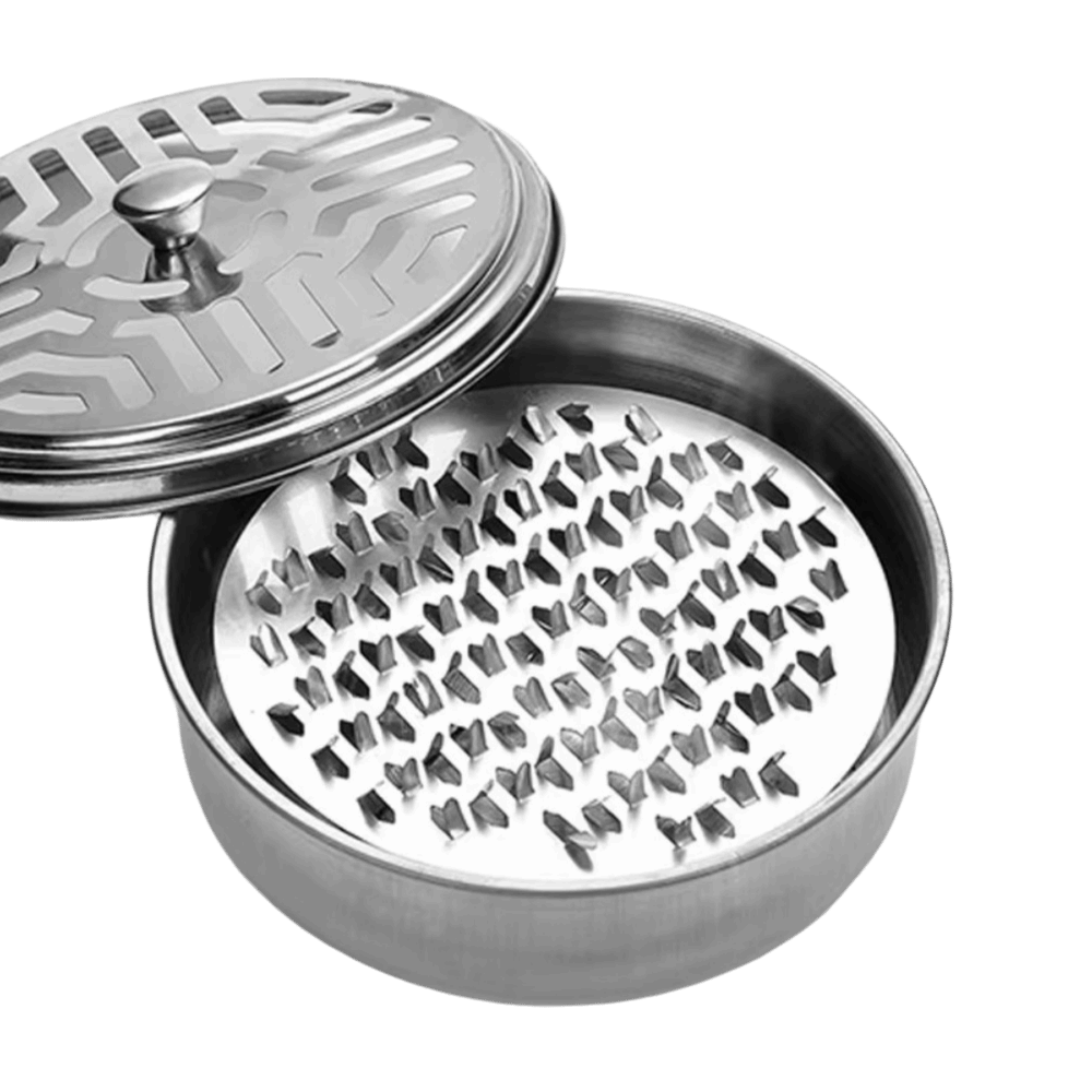 MINOA Stainless Steel Mosquito Coil Tray Anti-scalding Fireproof Mosquito Coil Holder Insect Repellent Portable Mosquito Coil Box Household