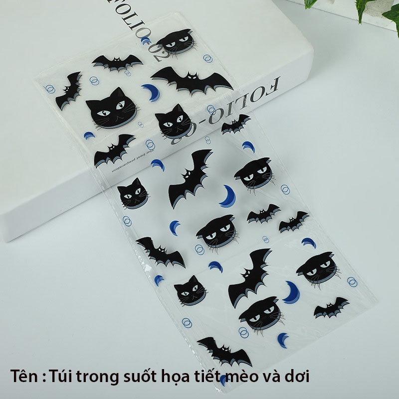 Túi đựng bánh/kẹo túi đựng quà chủ đề Lễ Hội Giáng Sinh trong suốt13*27 50 túi/sp - VUA BAO BÌ