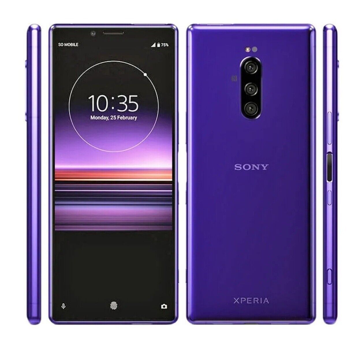 Sony Xperia 1 J8110 J9110 Unlocked LTE Original 128GB/64GB OLED Fingerprint NFC 12MP Smartphone