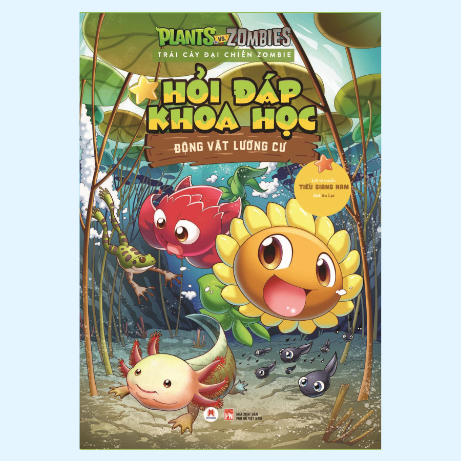 Sách Trái Cây Đại Chiến Zombies - Hỏi Đáp Khoa Học - Động Vật Lưỡng Cư (HHB)