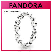 Pandora Rings / 100% Authentic / Knotted Hearts Ring Sterling Silver Timeless Ring Promise Ring for Women Men