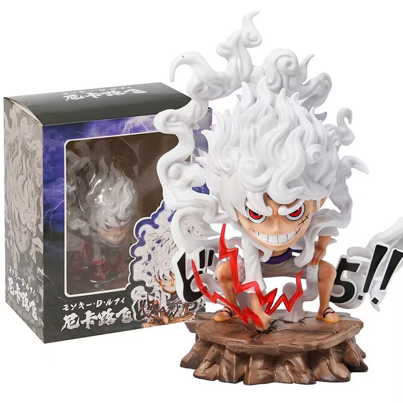 Anime One Piece Khỉ D Luffy Bánh 5 Mặt Trời Thiên Chúa Nika mô hình PVC tượng nhân vật Trang Trí Christams đồ trang trí thủ công Đồ Chơi
