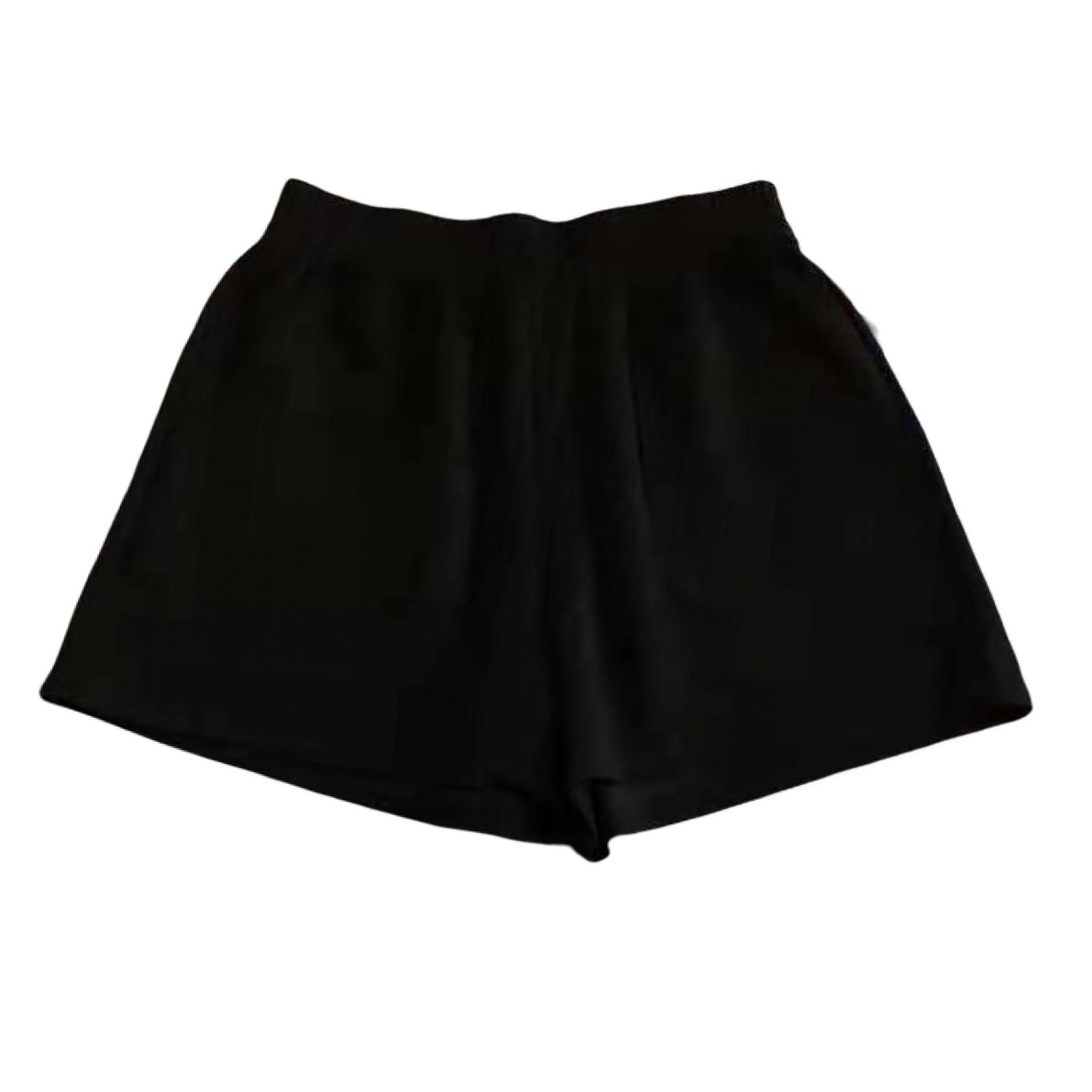Cạp cao túi lớn màu kẹo nữ Quần Short Đai eo đàn hồi Quần đùi ống rộng nữ năng động