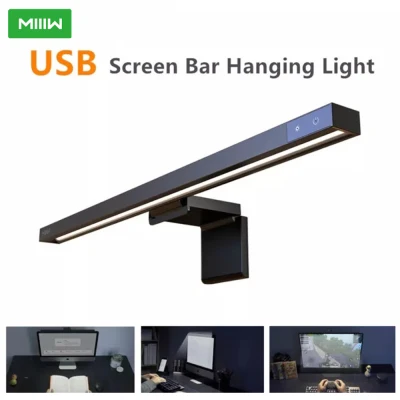 MIIIW Screenbar LED Desk Lamp Adjuable Light Table Lamp Computer PC Monitor Laptop Screen Bar Hanging Light Stepless Dimming For Office Study Reading Light