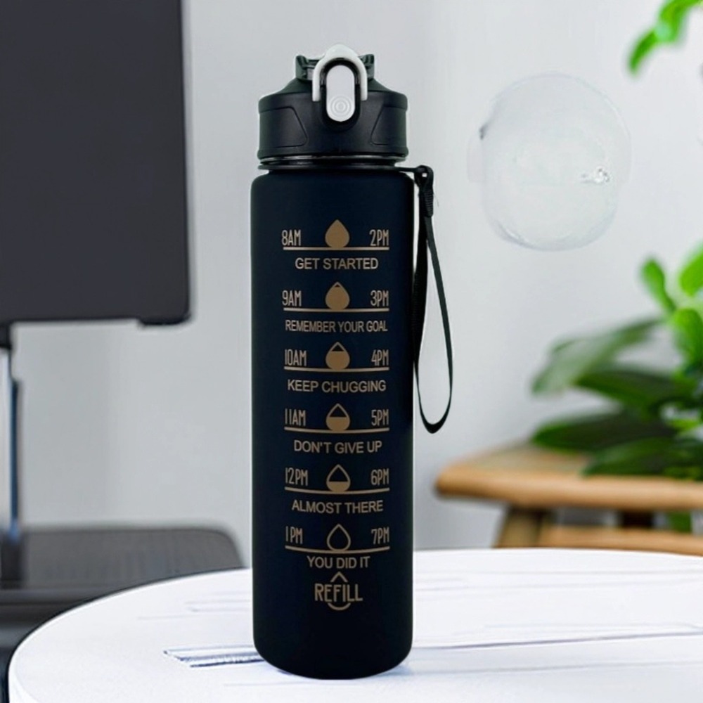 HUISHU Di động Chai nước Nhựa Dung tích lớn 750ml Chai nước trong suốt  Chống rò rỉ Ấm đun nước du lịch Học sinh người lớn - 8