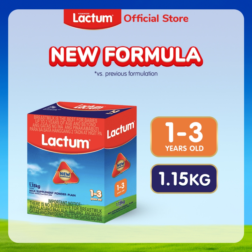 Lactum for 1-3 Years Old Plain Milk Supplement Powder for Children 1.15kg