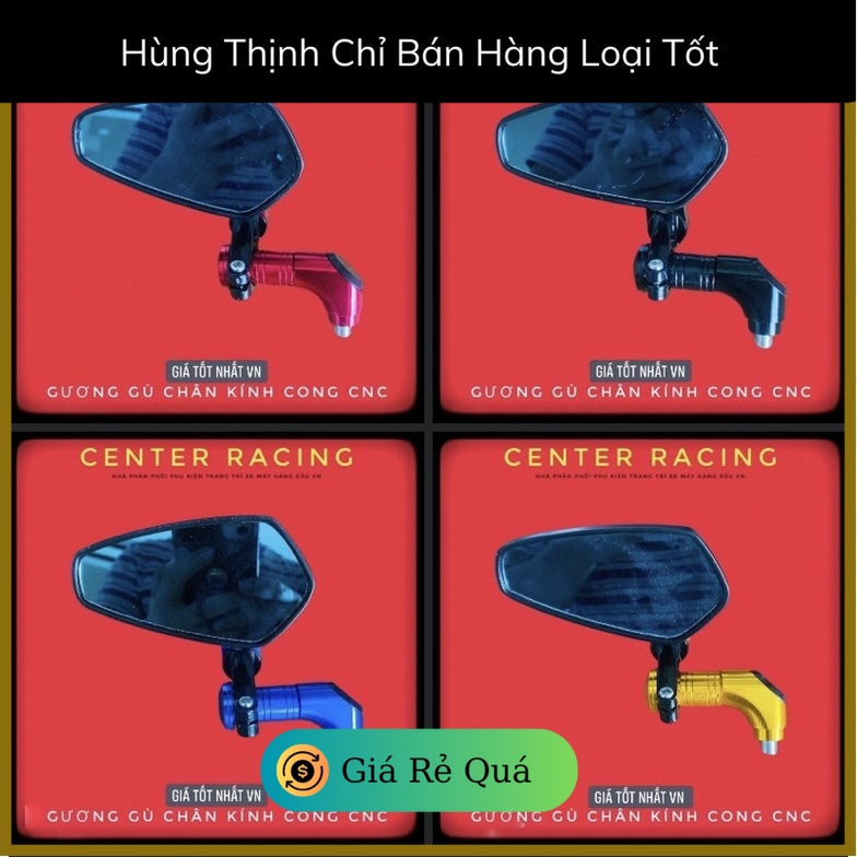 Gương gù chân vát CRGi gắn chân kính FULL CNC gương chiếu hậu xe máy