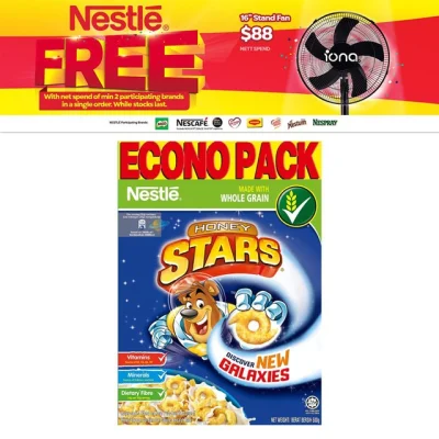 Nestle Honey Stars Cereal with Whole Grain (500g)