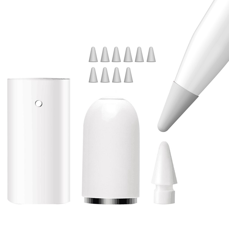 Suitable for Apple Pencil Nib/Cap/Adapter with 10Pcs Silicone Tip Protective Cover for Apple Pencil 1St 2Nd
