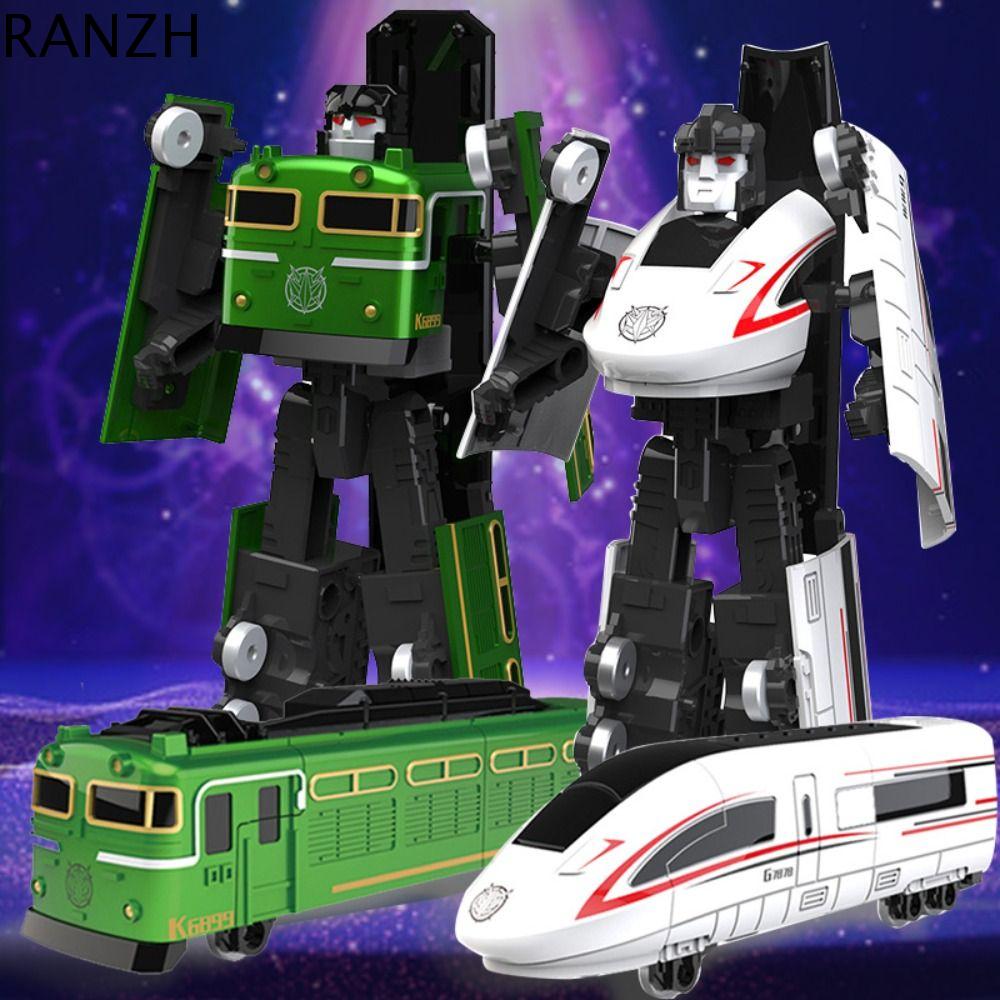RANZH 2 trong 1 Tàu robot biến hình Máy ủi đất Máy xúc Robot xe kỹ thuật Mới lạ Tàu hỏa Đồ chơi robot biến hình Đồ chơi trẻ em