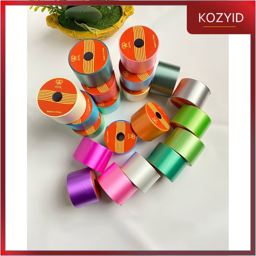 KOZY.ID - Pita Kado Plastik POLOS 2cm / 4cm Pita Jepang Kertas 14 Meter Dekorasi