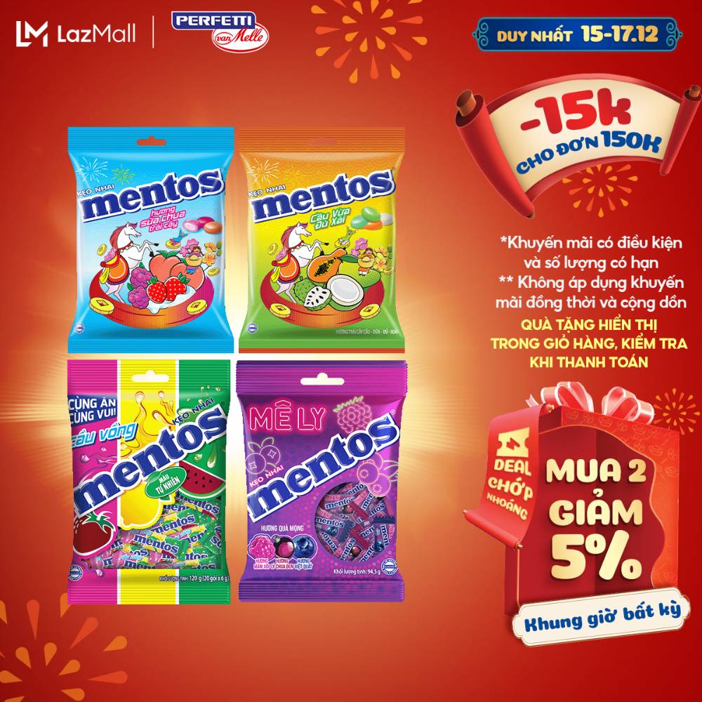 Kẹo Nhai Mentos Nhiều Hương