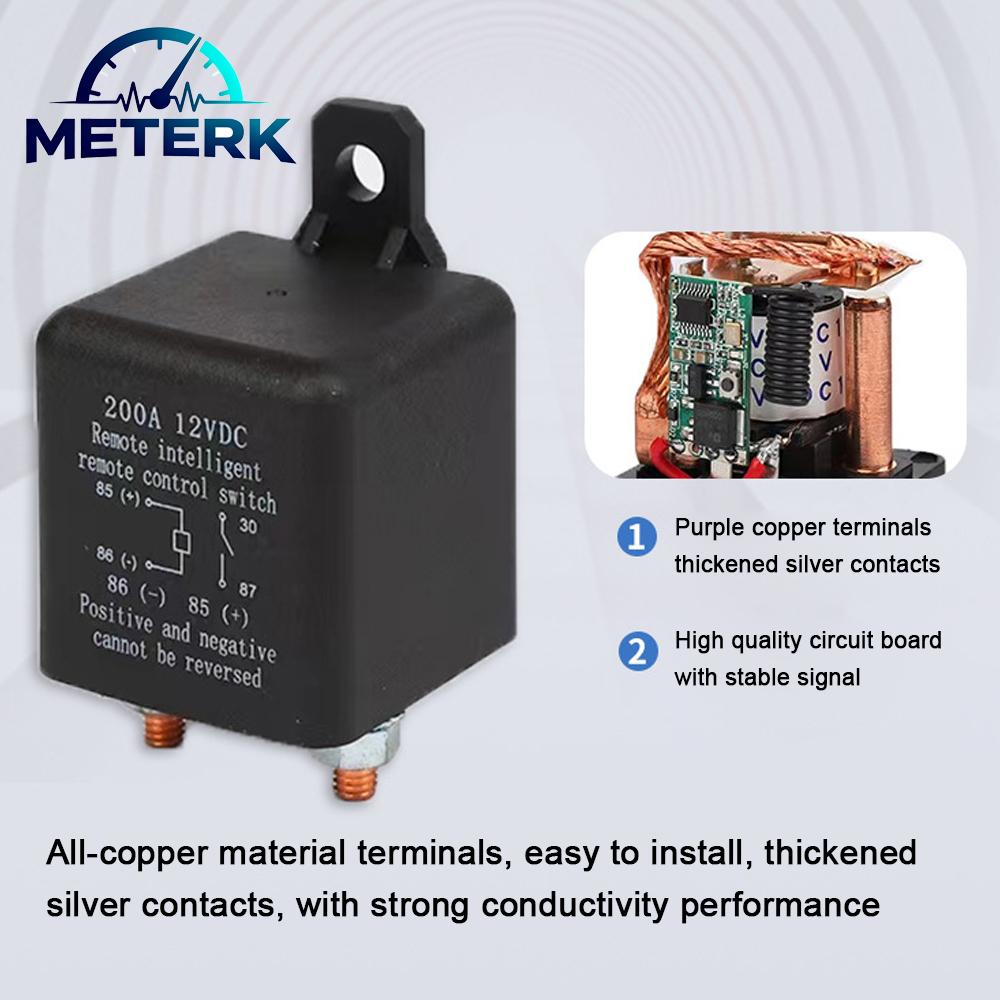 Meterk XIXIAN 12 V รีเลย์รถ 200A รีโมท Dual Wireless Remote Disconnect สวิทช์ขดลวดทองแดงแบตเตอรี่ Isolator ราคา 1,918 บาท*ส่งฟรี